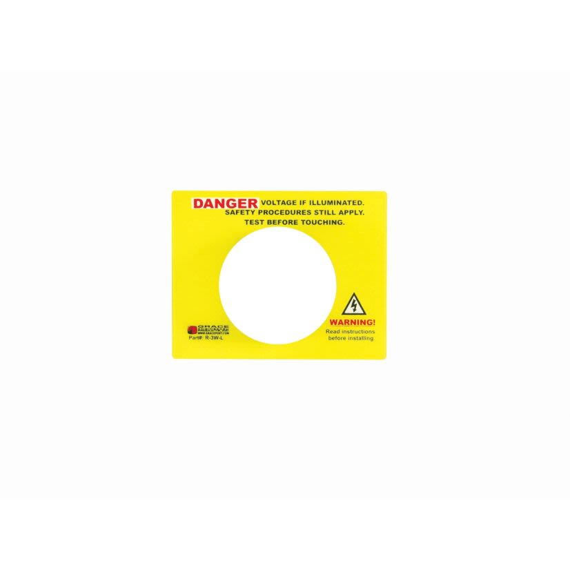 Grace Technologies R-3W-L VOLTAGEVISION® Voltage Indicator Warning Label